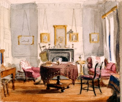 Das Wohnzimmer in der Seymour Street 59, ca. 1850 von Matilda Sharpe